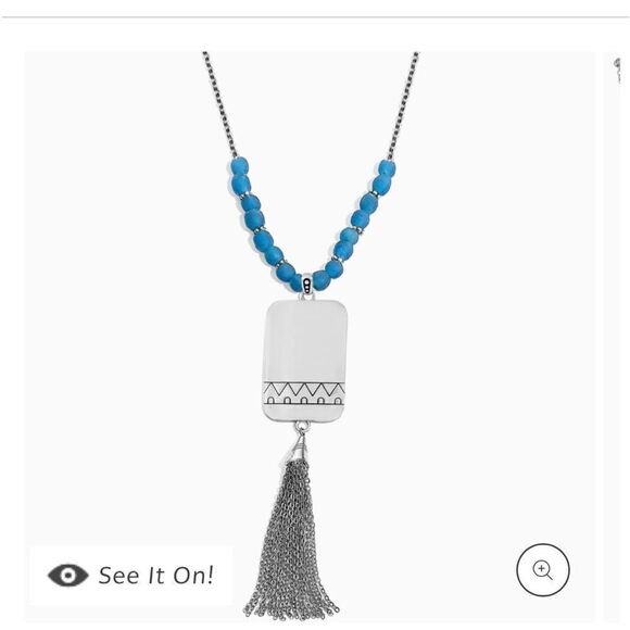 Brighton Africa Stories Etched Beaded Necklace NWT - Picture 9 of 10